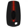 Osłona kluczyka do samochodu Ford - 2 przyciski - Keyless Go, silikon, czerwona, 48502.01