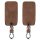 Osłona kluczyka do samochodu Renault / Dacia - 4 przyciski - Keyless Go, kwmobile, Skóra ekologiczna, Brązowa, 48563.05