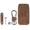 Osłona kluczyka do samochodu Renault / Dacia - 4 przyciski - Keyless Go, kwmobile, Skóra ekologiczna, Brązowa, 48563.05