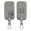 Etui na kluczyki do samochodu Renault / Dacia - 4 przyciski - Keyless Go, skóra nubukowa, szara, 48565.01