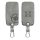 Etui na kluczyki do samochodu Renault / Dacia - 4 przyciski - Keyless Go, skóra nubukowa, szara, 48565.01