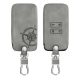Etui na kluczyki do samochodu Renault / Dacia - 4 przyciski - Keyless Go, skóra nubukowa, szara, 48565.01