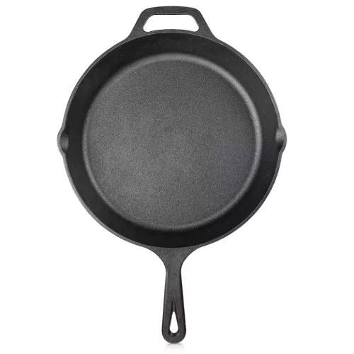 Patelnia z żeliwa Navaris - 30 cm - czarna, 48585.01