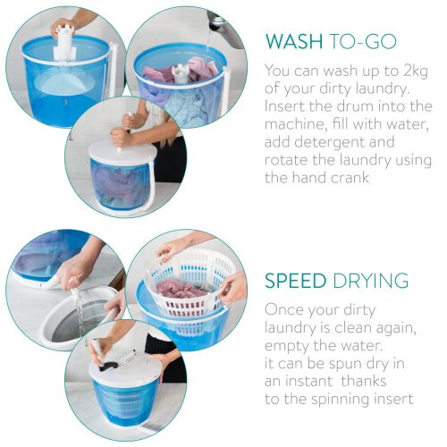 Mini pralka Navaris z suszarką na kemping, 2 kg, 48623.01