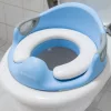 Reductor toaleta copii Navaris, cu capac si manere, 36x32x18 cm, albastru, polipropilena/PVC
