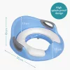 Reductor toaleta copii Navaris, cu capac si manere, 36x32x18 cm, albastru, polipropilena/PVC