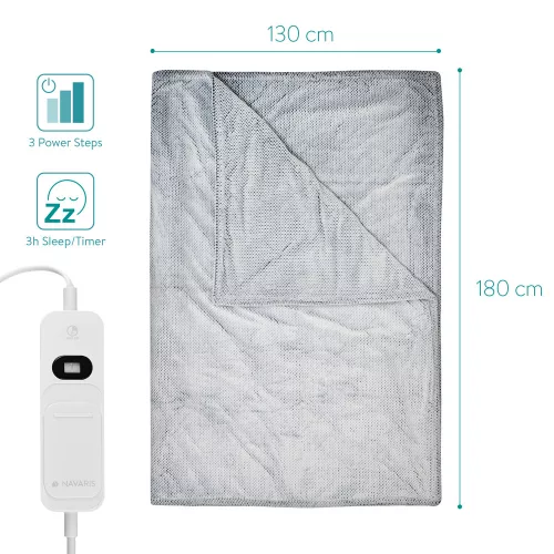 Koc elektryczny podgrzewany Navaris 180 x 130 cm, 45274.09.01
