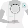 Lusterko kosmetyczne ze stojakiem, oświetlenie LED, regulowany czujnik dotykowy, powiększenie 5x, regulacja 360°, 48930.42