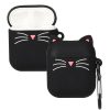 Etui na słuchawki Apple AirPods 2/AirPods 1, Kwmobile, Czarno-biały, Silikon, 48919.01