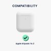 Etui na słuchawki Apple AirPods 2/AirPods 1, Kwmobile, Czarno-biały, Silikon, 48919.01