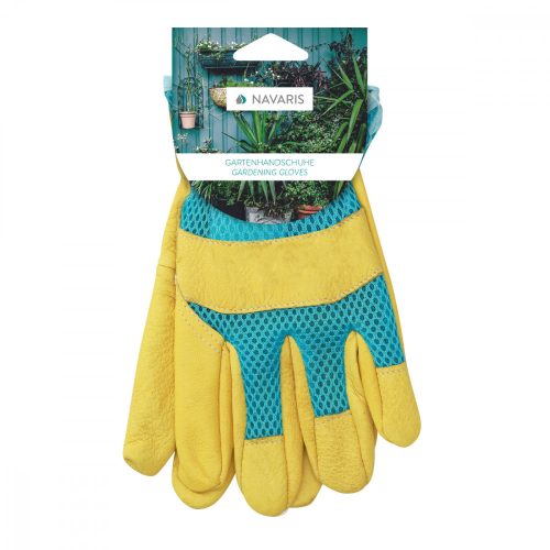 Rękawiczki ogrodnicze ze skóry naturalnej Navaris, rozmiar XL, tkanina 3D, 49175.4