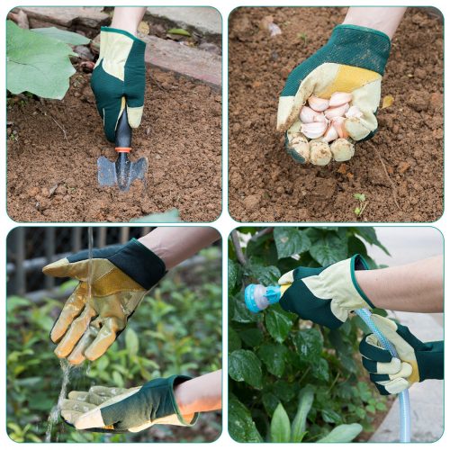 Zamszowe rękawiczki ogrodnicze Navaris, rozmiar M, tkanina spandex, 49174.02