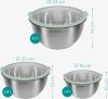 Zestaw 3 misek ze stali nierdzewnej z pokrywką, Navaris, srebrny, 3 rozmiary: 16 cm, 20 cm, 24 cm, 49210.03.50
