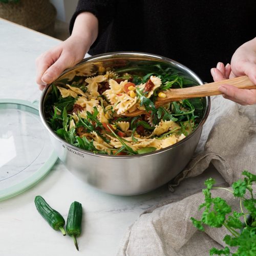 Zestaw 3 misek ze stali nierdzewnej z pokrywką, Navaris, srebrny, 3 rozmiary: 16 cm, 20 cm, 24 cm, 49210.03.50