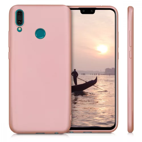 Etui do Huawei Y9 (2019), Silikon, Różowe Złoto, 46533.31