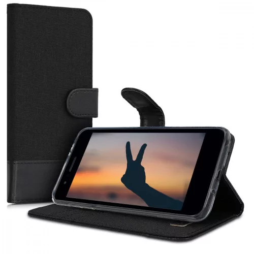 Etui do LG K8 (2018) / K9, Tekstylne, Czarne, 44550.73