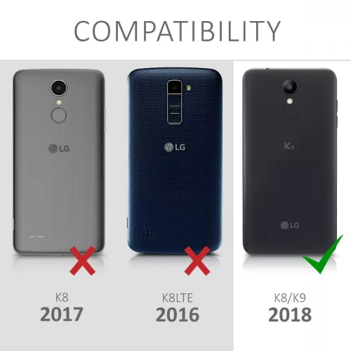 Etui do LG K8 (2018) / K9, Tekstylne, Czarne, 44550.73