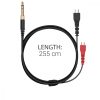Kabel do słuchawek Sennheiser HD560/HD540/HD414, Kwmobile, Czarny, Plastik, 49424.01