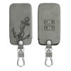 Etui na kluczyki do samochodu Renault / Dacia - 4 przyciski - Keyless Go, Skóra nubukowa, Szara, 48565.07
