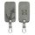 Etui na kluczyki do samochodu Renault / Dacia - 4 przyciski - Keyless Go, Skóra nubukowa, Szara, 48565.07