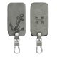 Etui na kluczyki do samochodu Renault / Dacia - 4 przyciski - Keyless Go, Skóra nubukowa, Szara, 48565.07