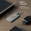Etui na kluczyki do samochodu Renault / Dacia - 4 przyciski - Keyless Go, Skóra nubukowa, Szara, 48565.07