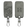 Etui na kluczyki do samochodu Renault / Dacia - 4 przyciski - Keyless Go, Skóra nubukowa, Szara, 48565.05
