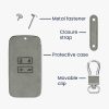 Etui na kluczyki do samochodu Renault / Dacia - 4 przyciski - Keyless Go, Skóra nubukowa, Szara, 48565.05