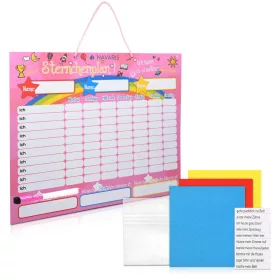   Tablica z nagrodami/zadaniami dla dzieci, 250 magnesów, 40 x 32 cm, język niemiecki, 48146.04