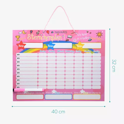 Tablica z nagrodami/zadaniami dla dzieci, 250 magnesów, 40 x 32 cm, język niemiecki, 48146.04