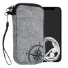 Uniwersalne etui na telefon L - 6,5 cala, Mikrofibra, Czarne, 49866.3.02