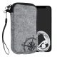Uniwersalne etui na telefon L - 6,5 cala, Mikrofibra, Czarne, 49866.3.02