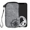 Uniwersalne etui na telefon L - 6,5 cala, Mikrofibra, Czarne, 49866.3.02