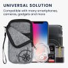 Uniwersalne etui na telefon L - 6,5 cala, Mikrofibra, Czarne, 49866.3.02