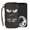 Uniwersalne etui na telefon L - 6,5 cala, Mikrofibra, Czarny, 49866.3.03