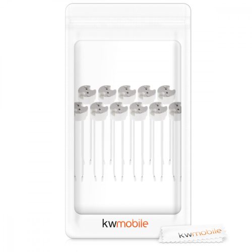 Zestaw 11 złączy do gniazda MR16 - 12V, Kwmobile, biały, ceramiczny, 49970.11