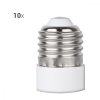 Zestaw 10 adapterów gniazd od E27 do E14, Kwmobile, biały, plastikowy, 49973.10