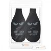 Zestaw 2 osłon termicznych na butelki 330-500 ml, Kwmobile, Czarny, Neopren, 50015.01