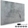 Tabla magnetica Navaris, design beton, 90x60 cm, whiteboard si magneti, multicolor, MDF/metal
