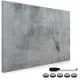Tabla magnetica Navaris, design beton, 90x60 cm, whiteboard si magneti, multicolor, MDF/metal