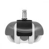 Zestaw 5 kółek do drążka do krzesła biurowego 10 mm, Kwmobile, biały/czarny, tworzywo sztuczne, 48041.02