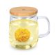 Cana de ceai Navaris cu infuzor si capac bambus, 500 ml, rezistenta la temperaturi, 50093.01