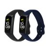 Zestaw 2 pasków do Samsung Galaxy Fit (SM-R370), kwmobile, silikon, niebieski / czarny, 50233.01