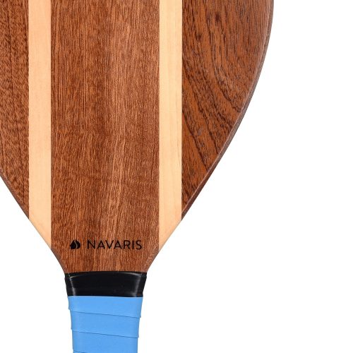 Zestaw 2 rakiet plażowych z 2 piłkami Navaris Frescobol, niebieski, 50261.04