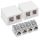 Zestaw 2 podwójnie ekranowanych gniazd sieciowych RJ45 z 2 wtyczkami CAT 6A, Kwmobile, biały, plastikowy, 50454.02.02
