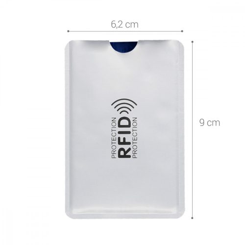 Zestaw 5 etui na karty bankowe, Kwmobile, srebrne, plastikowe, 50544.35