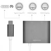 Adapter USB-C na podwójne HDMI 4k 30Hz, Kwmobile, Srebrny, Metal, 50604.01