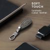 Etui na kluczyk samochodowy do Forda - 3 przyciski - Keyless Go, kwmobile, skóra nubukowa, szara, 49597.03