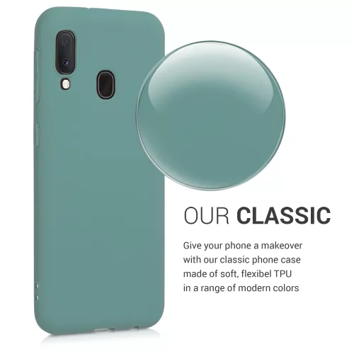 Etui do Samsunga Galaxy A20e, Silikon, Zielone, 48738.171