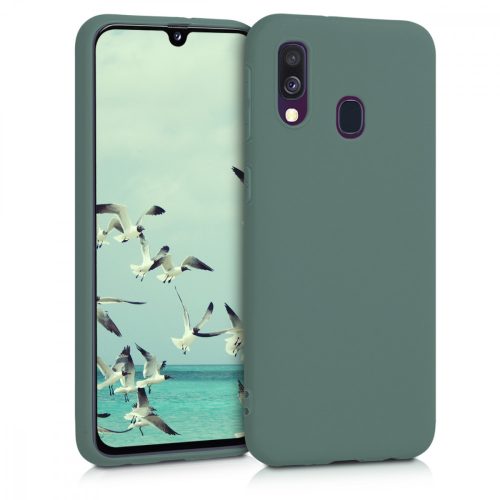 Etui do Samsunga Galaxy A40, Silikon, Zielone, 48547.166